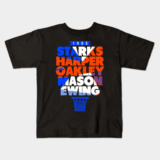 New York Basketball 1995 Throwback Kids T-Shirt by funandgames